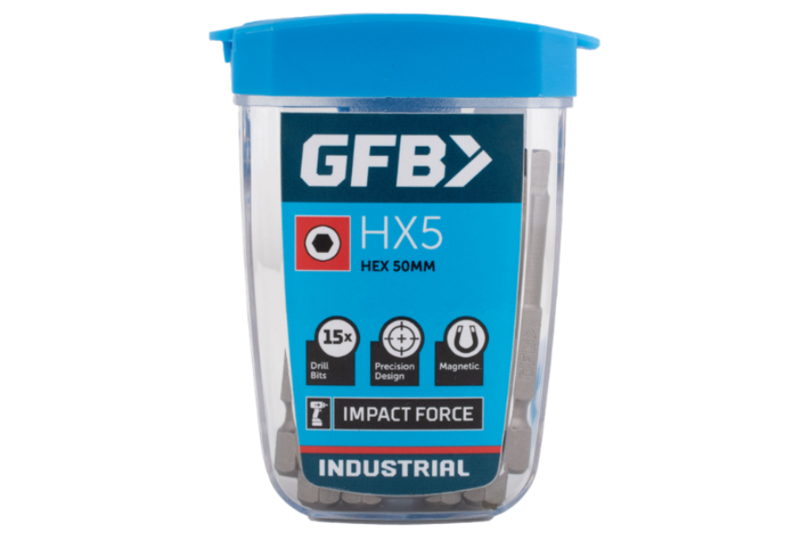 GFB Hex Driver Bit (5mm x 50mm) - 15 Pack