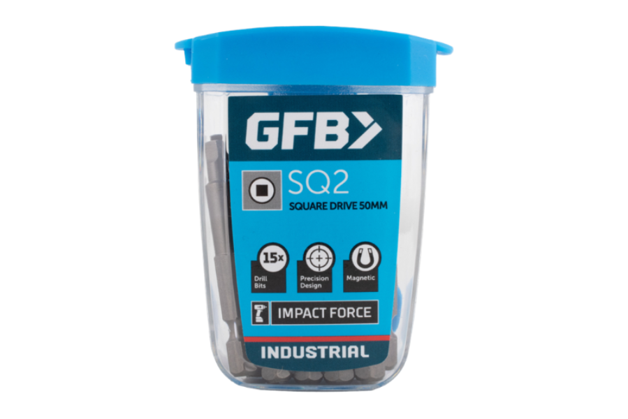 GFB Square Driver Bit (SQ2 x 50mm) - 15 Pack