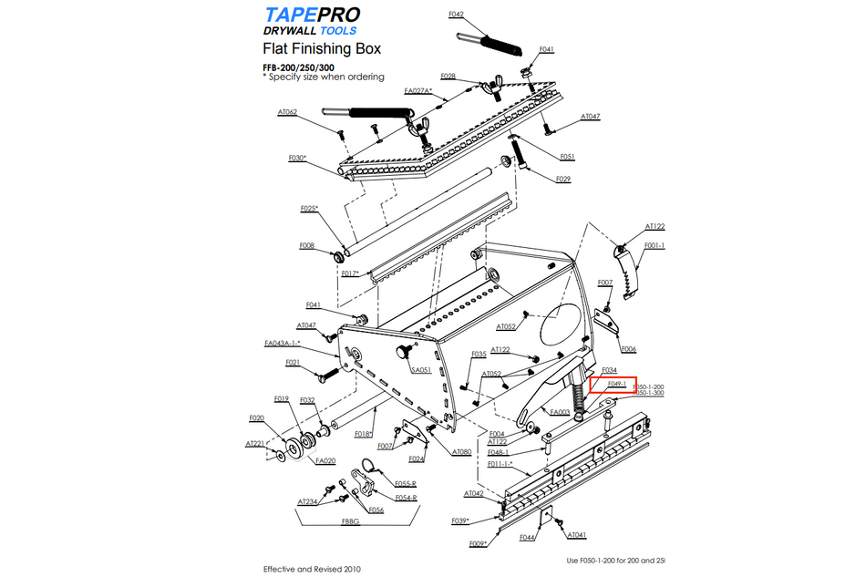 Tapepro Flat Box Push Rod ( Equaliser Bar )