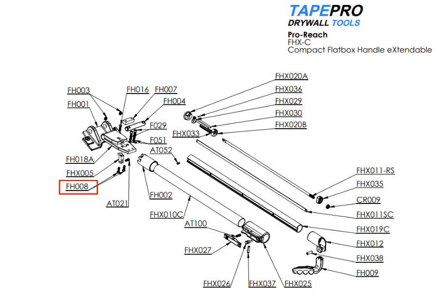 Tapepro Handle BH Screw (8/32)