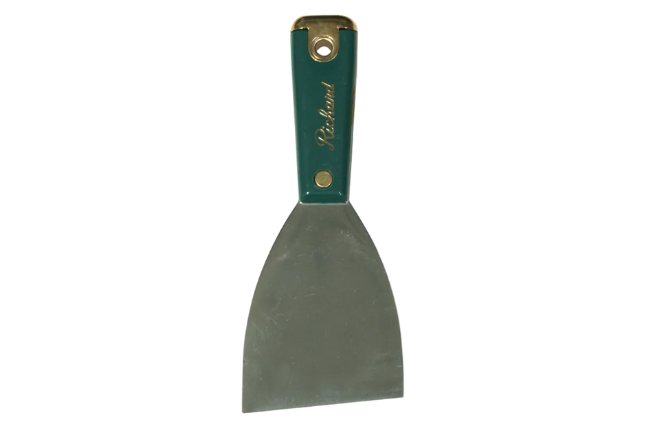 Richard Joint Knife S/S Green Handle Brass Cap 3"