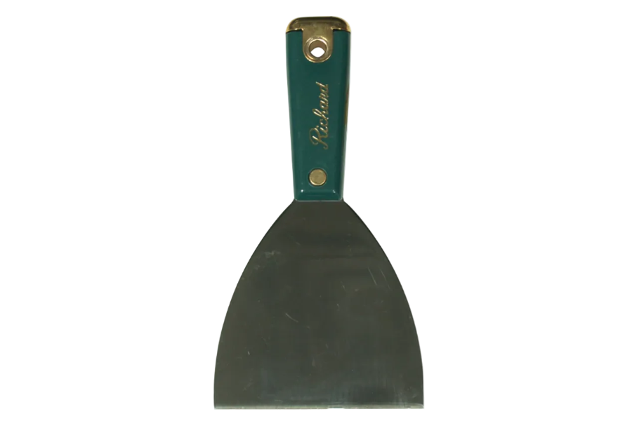 Richard Joint Knife S/S Green Handle Brass Cap 4"