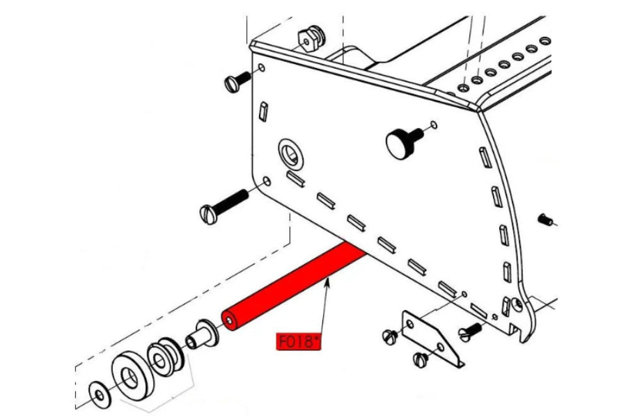 Tapepro Flat Box Wheel Axle (200mm)